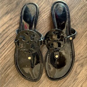 Tory Burch, size 11 black patent sandals!